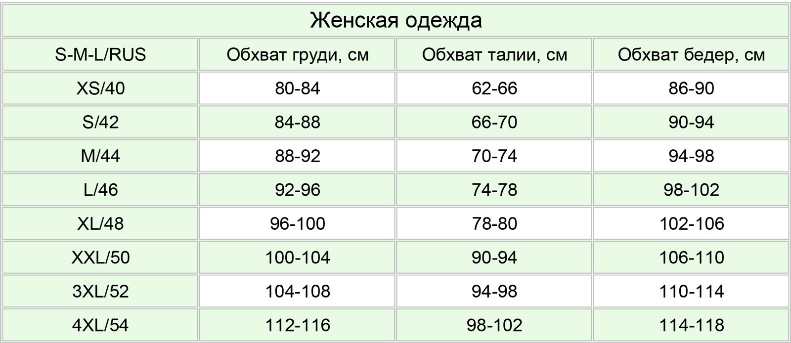 Размерная сетка Stimma Stimma размерная сетка